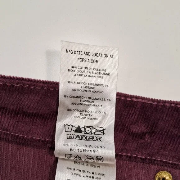 Patagonia Organic Cotton Corduroy Pants in Burgundy- size 29 - Picture 11 of 11